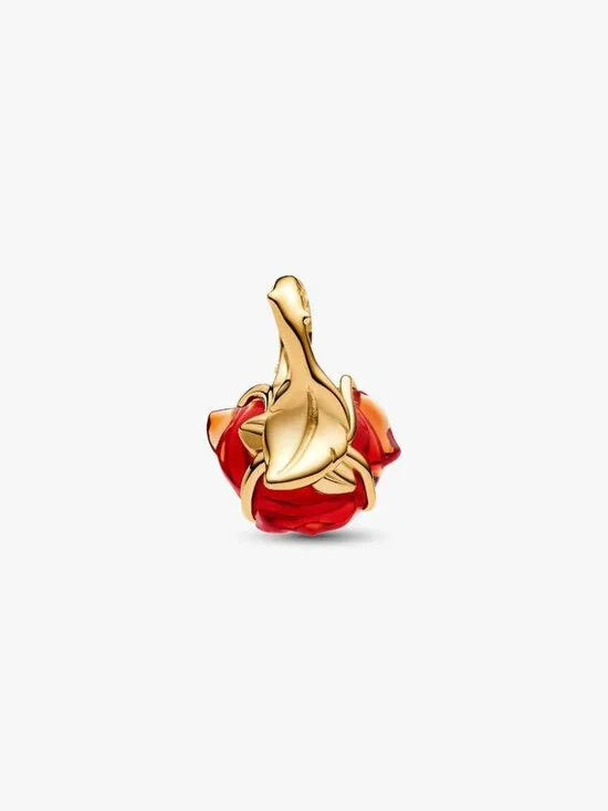 Pandora Disney Beauty and the Beast Enchanted Rose Dangle Charm - Picture 3 of 5